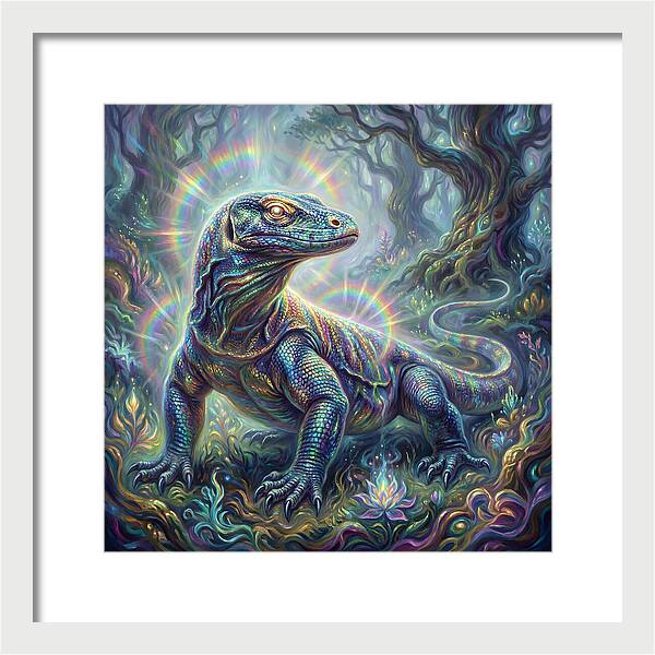 Monitor Lizard In Enchanted Forest