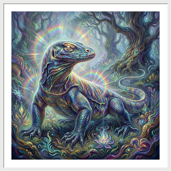 Monitor Lizard In Enchanted Forest