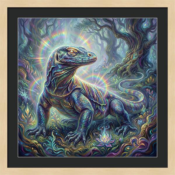 Monitor Lizard In Enchanted Forest