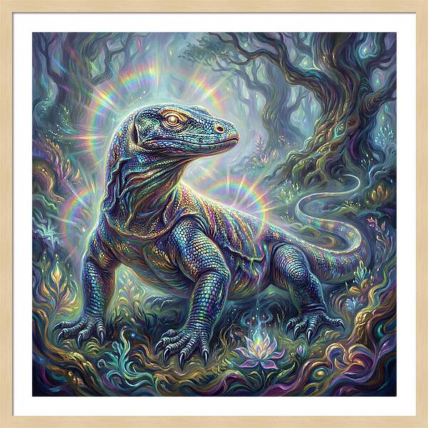 Monitor Lizard In Enchanted Forest