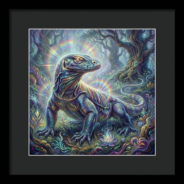 Monitor Lizard In Enchanted Forest