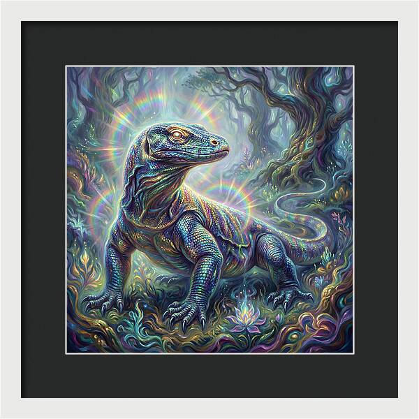 Monitor Lizard In Enchanted Forest