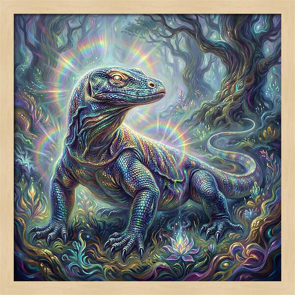 Monitor Lizard In Enchanted Forest