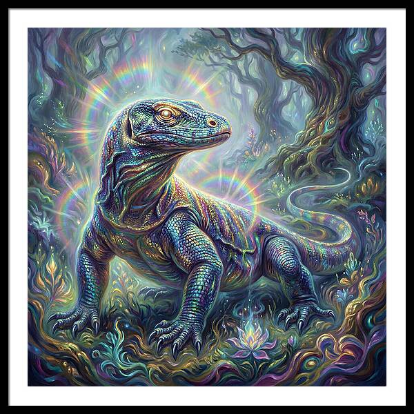 Monitor Lizard In Enchanted Forest