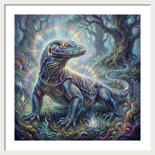 Monitor Lizard In Enchanted Forest
