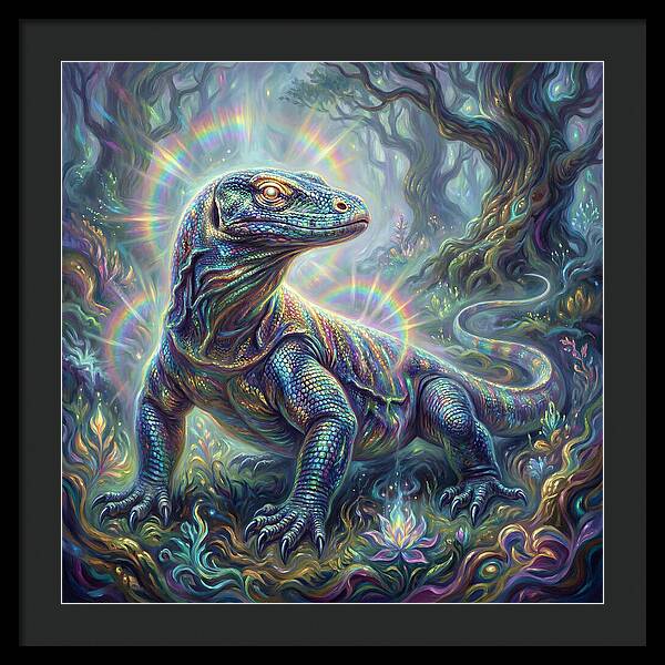 Monitor Lizard In Enchanted Forest