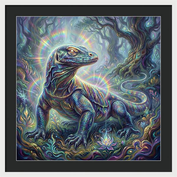 Monitor Lizard In Enchanted Forest