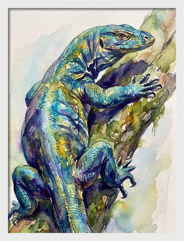 Monitor Lizard Perched Gracefully