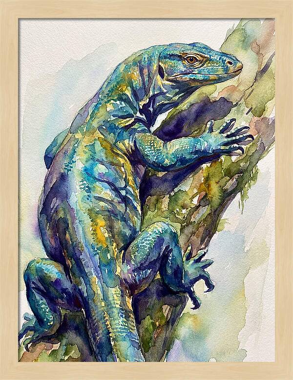 Monitor Lizard Perched Gracefully