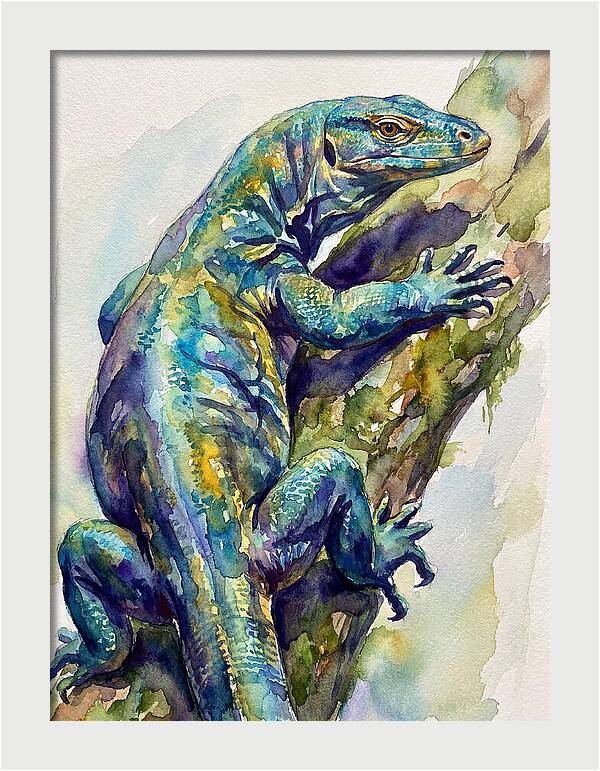 Monitor Lizard Perched Gracefully