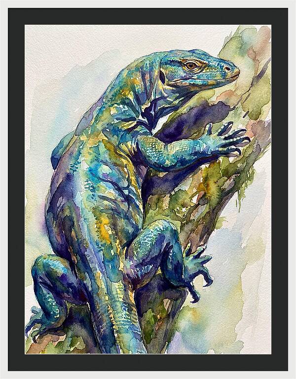 Monitor Lizard Perched Gracefully