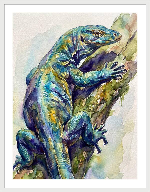 Monitor Lizard Perched Gracefully