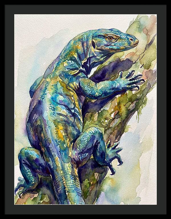 Monitor Lizard Perched Gracefully