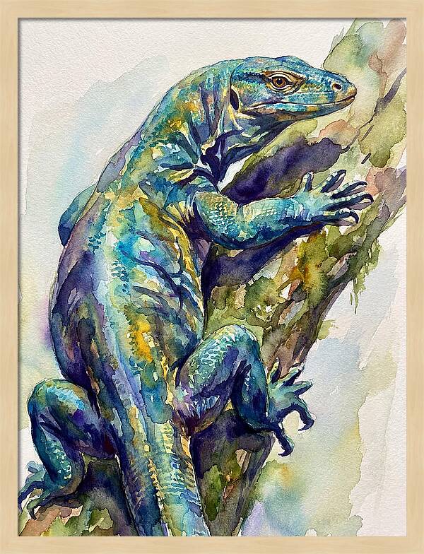 Monitor Lizard Perched Gracefully