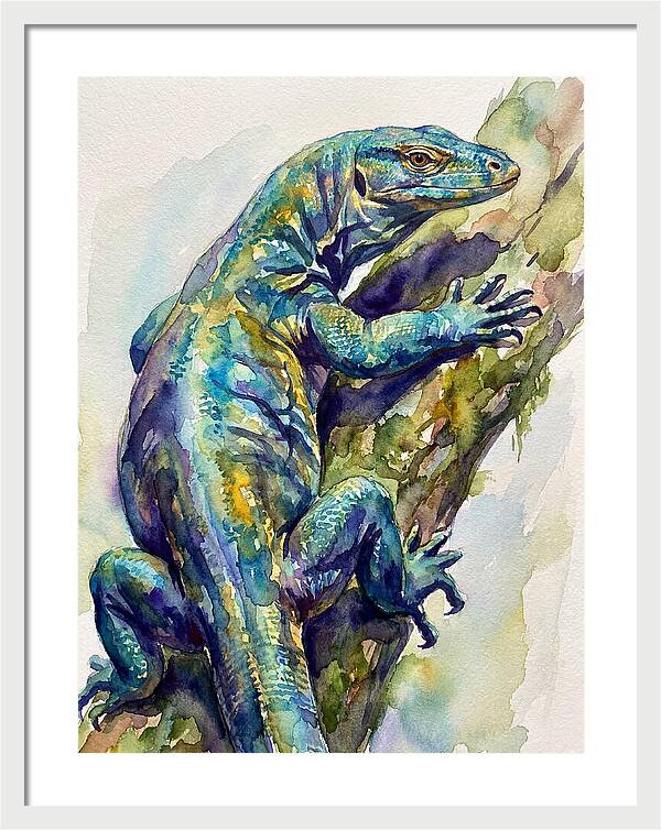 Monitor Lizard Perched Gracefully