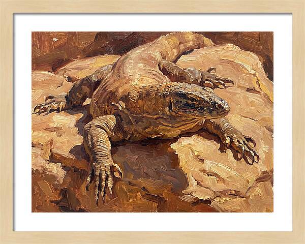 Monitor Lizard Sunbathing