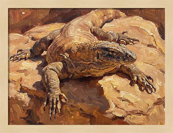 Monitor Lizard Sunbathing
