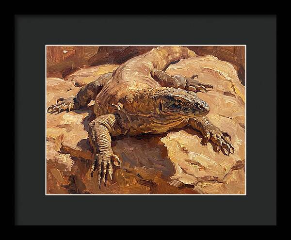 Monitor Lizard Sunbathing