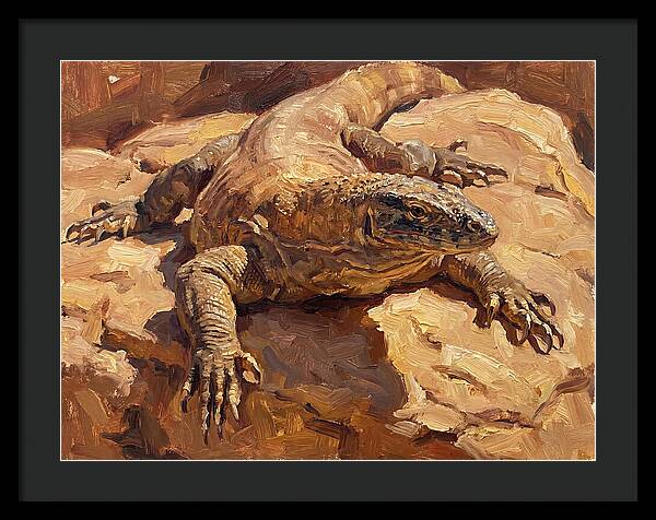 Monitor Lizard Sunbathing