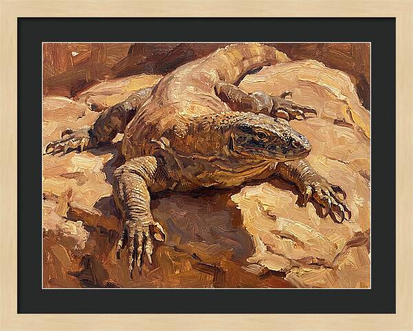 Monitor Lizard Sunbathing