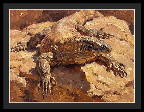 Monitor Lizard Sunbathing