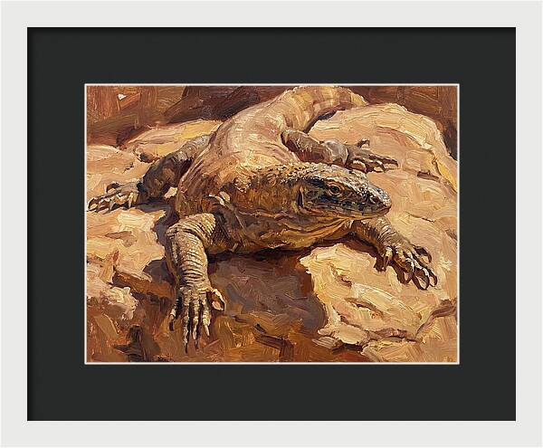 Monitor Lizard Sunbathing
