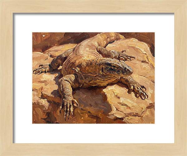 Monitor Lizard Sunbathing
