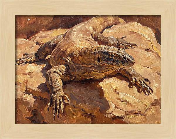 Monitor Lizard Sunbathing