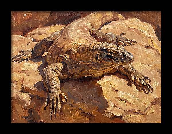Monitor Lizard Sunbathing