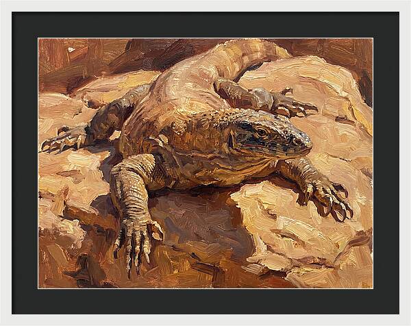 Monitor Lizard Sunbathing
