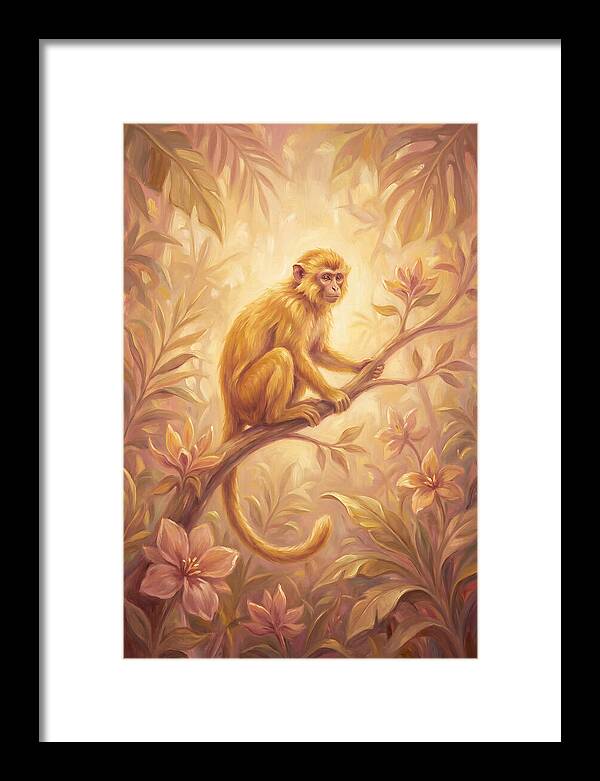 Monkey Among Blossoms