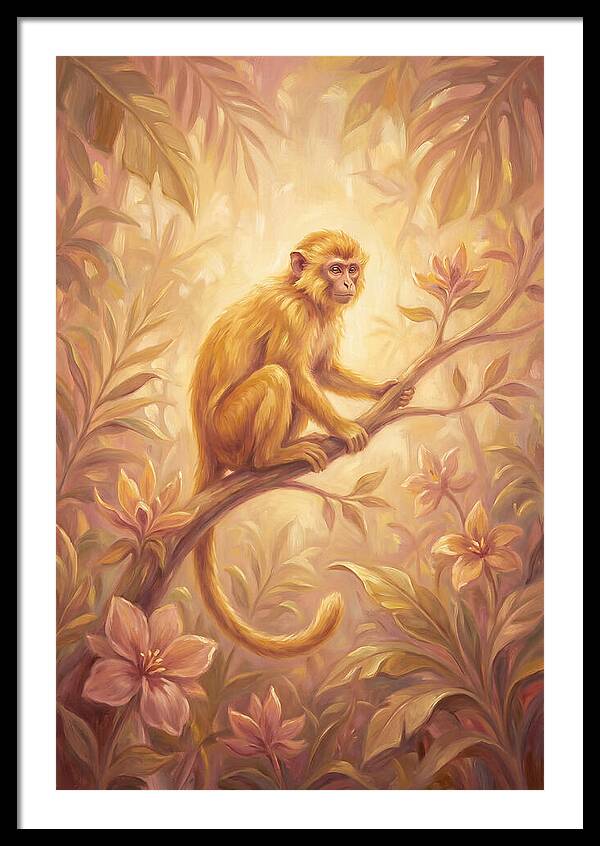 Monkey Among Blossoms