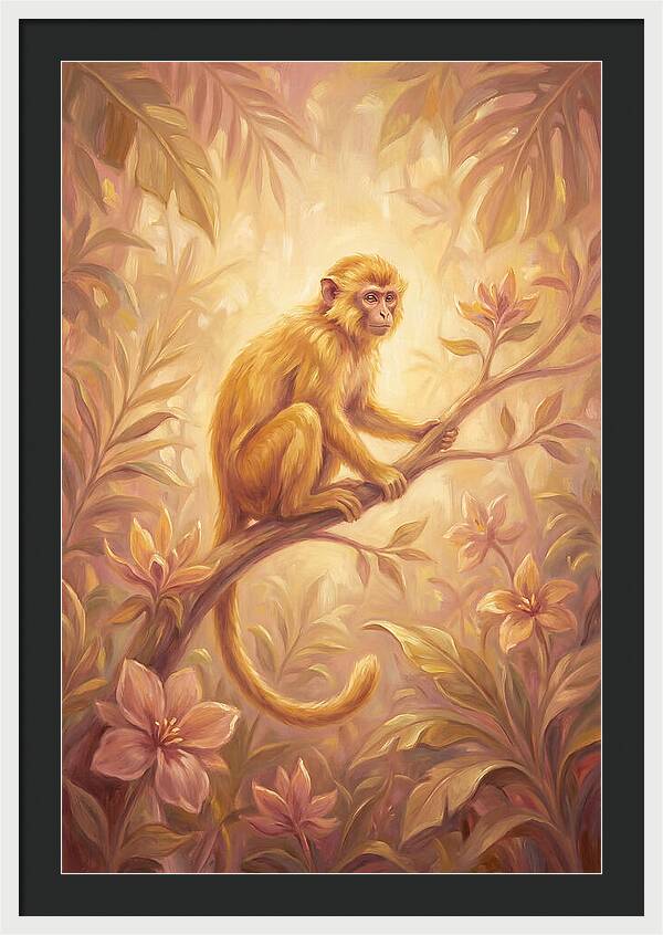 Monkey Among Blossoms