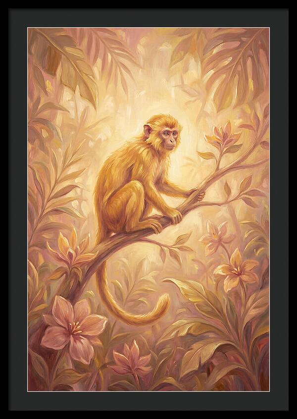 Monkey Among Blossoms