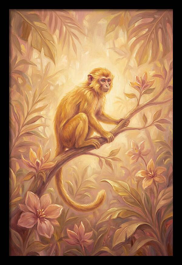 Monkey Among Blossoms