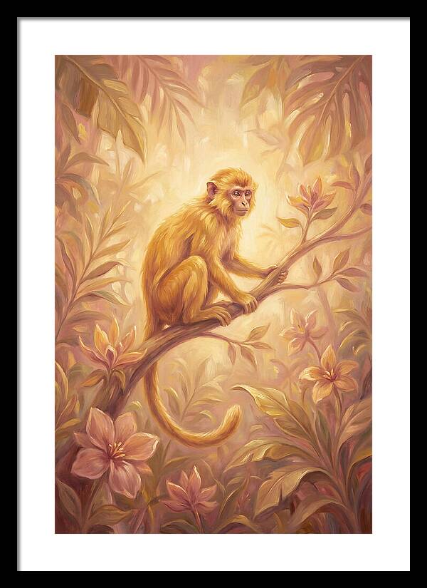 Monkey Among Blossoms