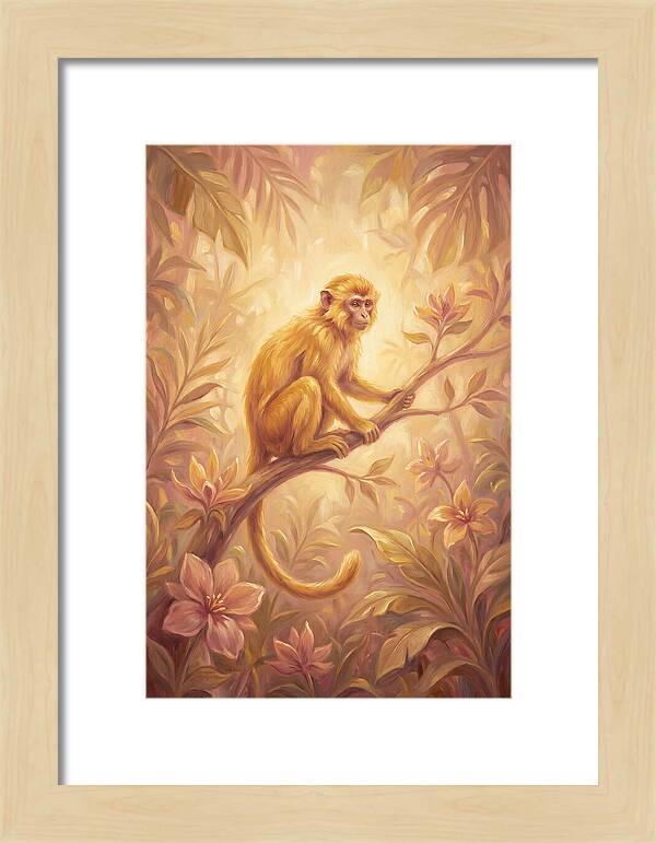 Monkey Among Blossoms