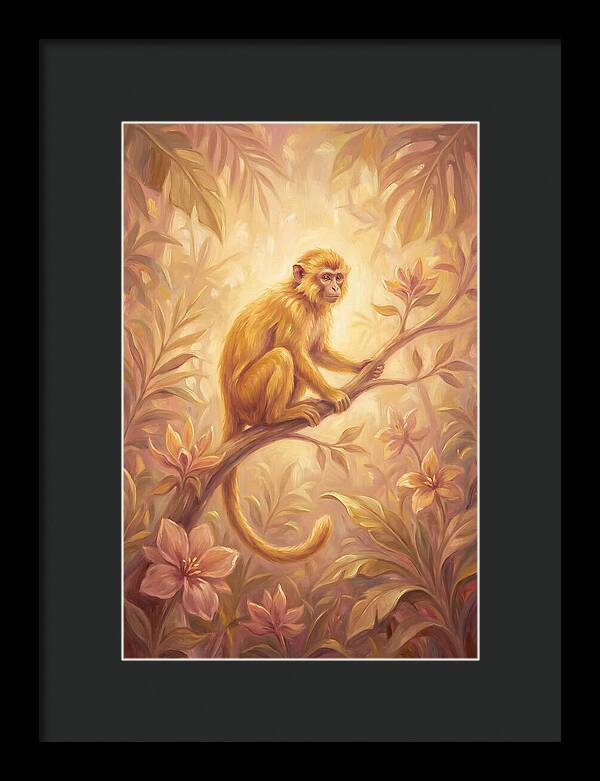 Monkey Among Blossoms