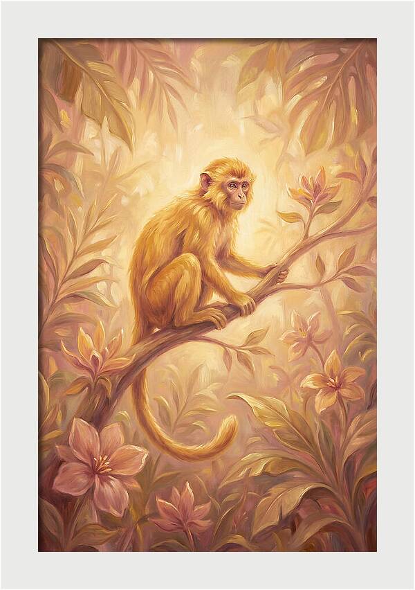 Monkey Among Blossoms