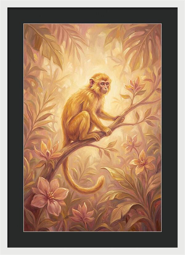 Monkey Among Blossoms