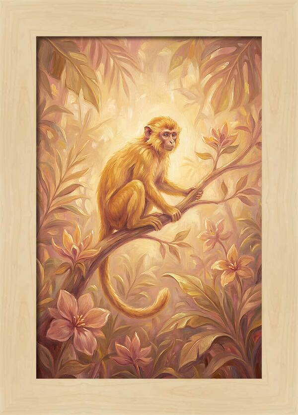 Monkey Among Blossoms