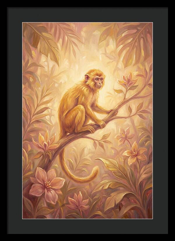Monkey Among Blossoms