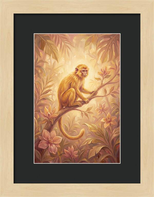 Monkey Among Blossoms