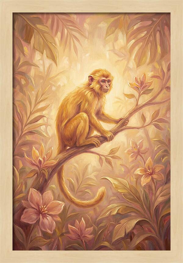 Monkey Among Blossoms
