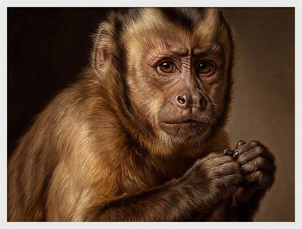 Monkey Portrait In Realism