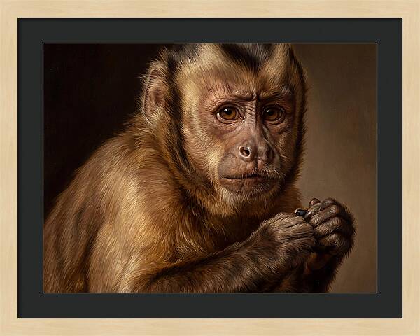 Monkey Portrait In Realism