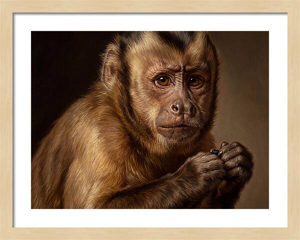 Monkey Portrait In Realism