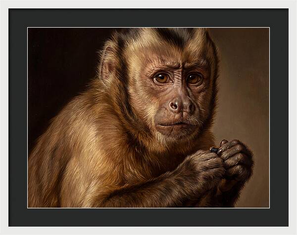 Monkey Portrait In Realism