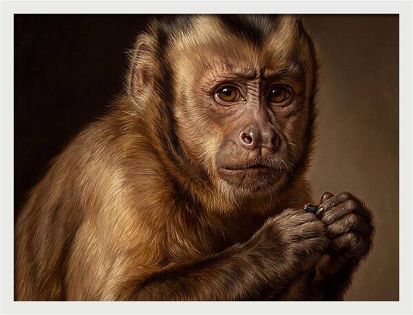 Monkey Portrait In Realism