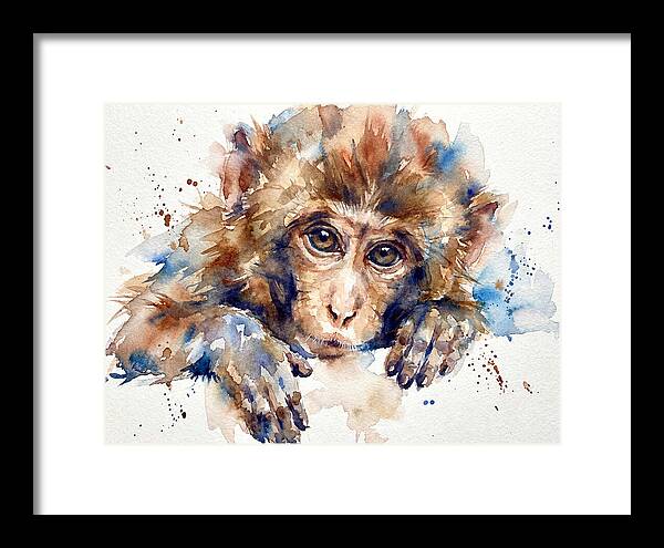 Monkey Watercolor Portrait
